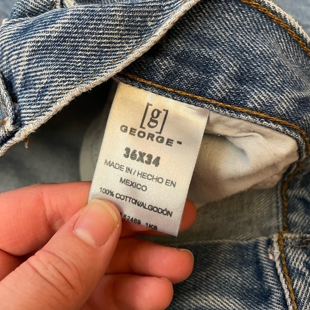 GEORGE Medium Wash Regular Fit Men’s Jeans- Size 36-34 - Picture 5 of 10